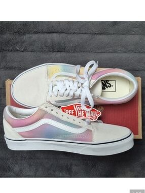 Vans Old Skool Unisex Aura Shift Suede Beige & Pastel Sneakers Size 7M/8.5W, New